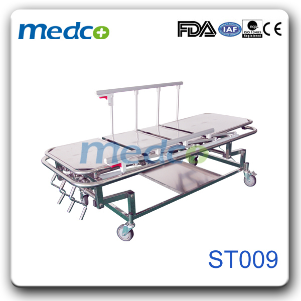 Medical Cart Stainless Steel Hospital Transfer Nursing Stretcher Trolley Image1