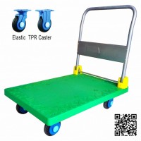300kg Green Plastic Platform Folding Hand Truck
