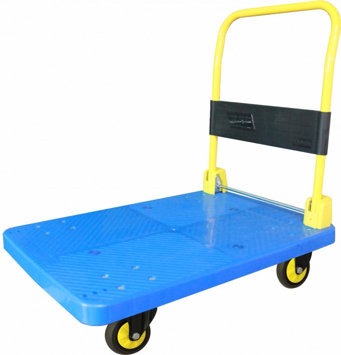 400kg Blue Color Platform Hand Truck with Noiseless Castor Image1