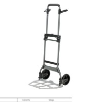 Steel Shopping Trolley Luggage Cart 60kgs Load Capacity Outdoor Hotel Foldable Luggage Cart Hand Tru