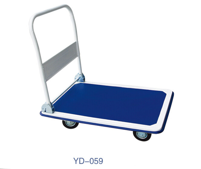 Warehouse 300kg Folding Plastic Platform Trolley Cart Image1