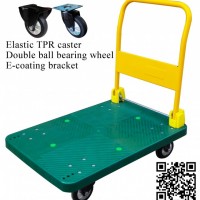 Dark Green Plastic Platform Hand Truck