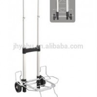 Height Adjustable Solid Rubber Wheel Handtruck Hand Turck Hand Trolley (YH-T02)