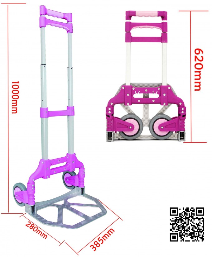 50kg Purple Multi Function Folded Aluminium Hand Truck Image1