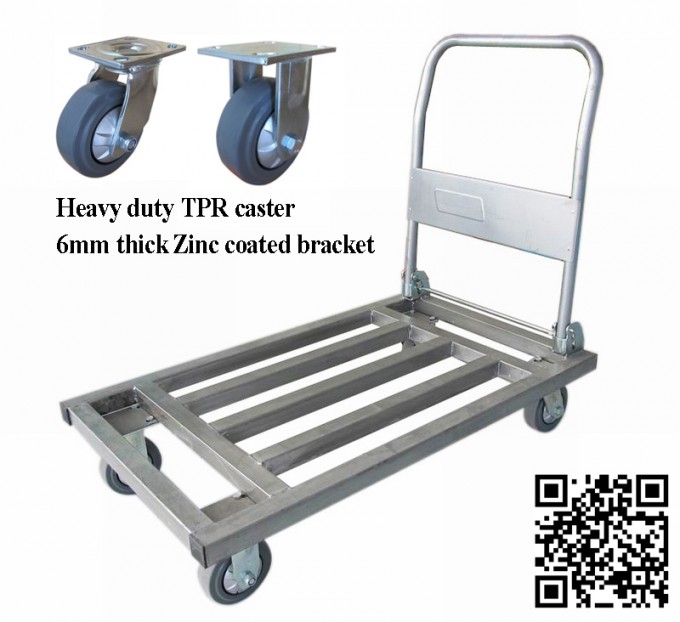 500kg Metal Foldable Hand Truck with TPR Caster Image1