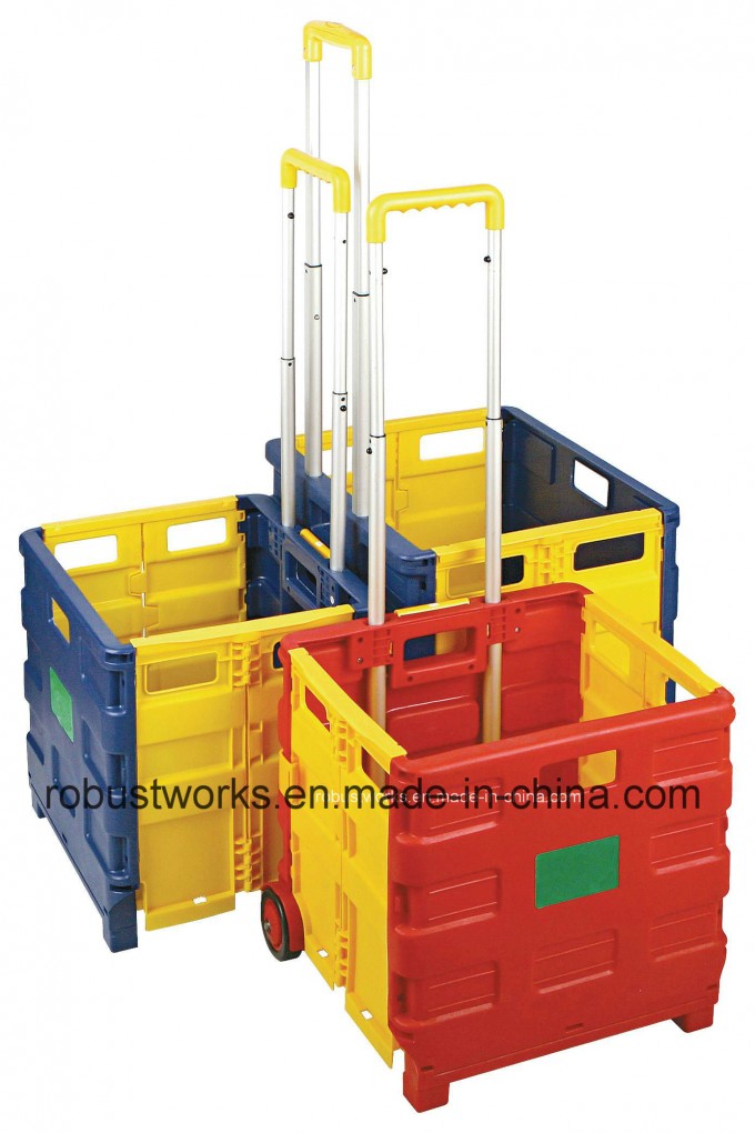 Plastic Folding Shopping Cart (FC403K-2) Image1