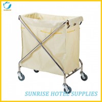 Hotel Stainless Steel Folding Linen Cart