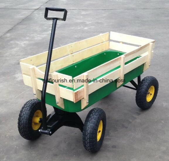Tc1801 Folding Wooden Baby Tool Cart Wagon Cart Image1