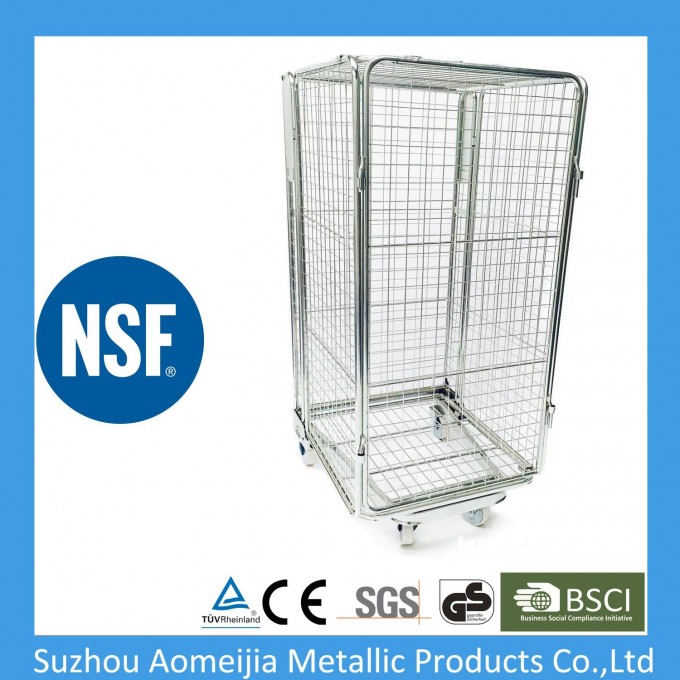 Warehouse Metal Foldable Logistic Milk Roll Cart 1 Image1