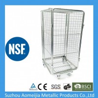 Warehouse Metal Foldable Logistic Milk Roll Cart 1