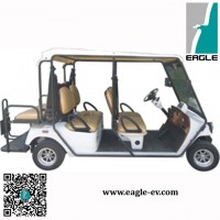4 Seats EEC Approved Electric Street Golf Cart, 2 Rear Foldable Seat