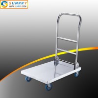 Folding and Dismounting Mobile Flat Cart with Wheels