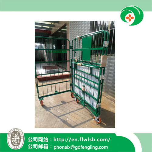 Folding Steel Cage Trolley for Warehouse Storage with Ce Image1