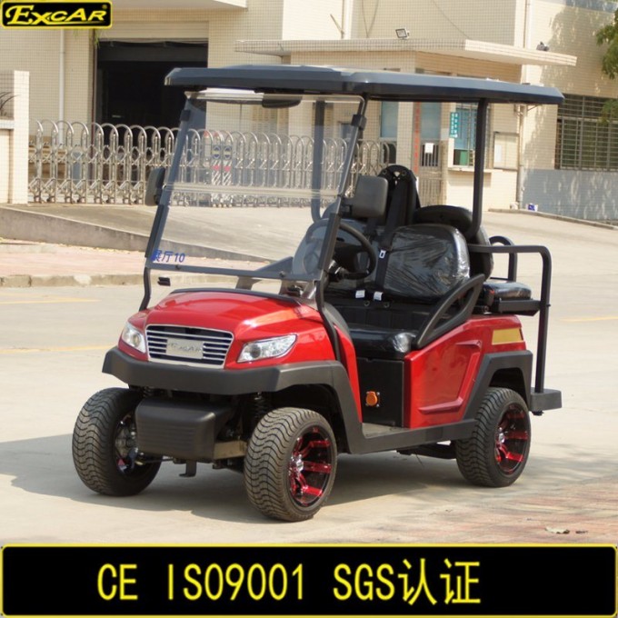 4 Seater Electric Golf Cart with Foldable Seat Image1