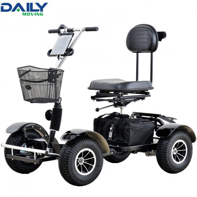 Single Seat Easy Folding Electric Golf Cart with Bag Holder Image1
