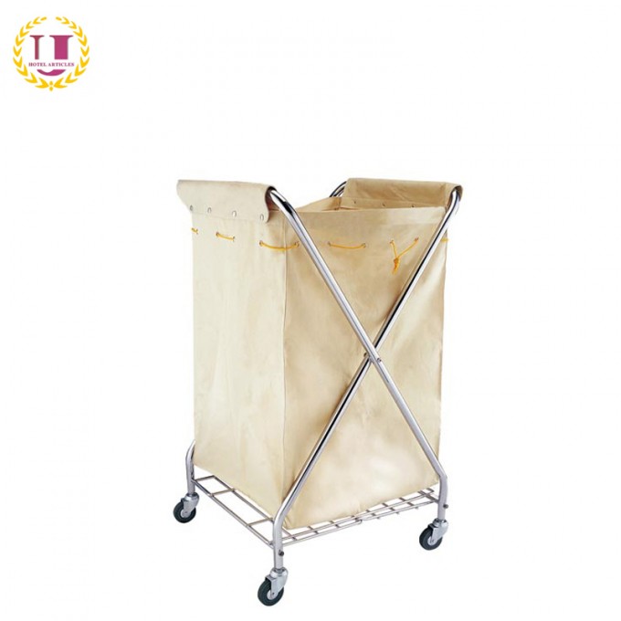 Stainless Steel Folding Laundry Cart Image1
