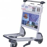 Three Wheels Aluminium Hand Brake Airport Luggage Trolley