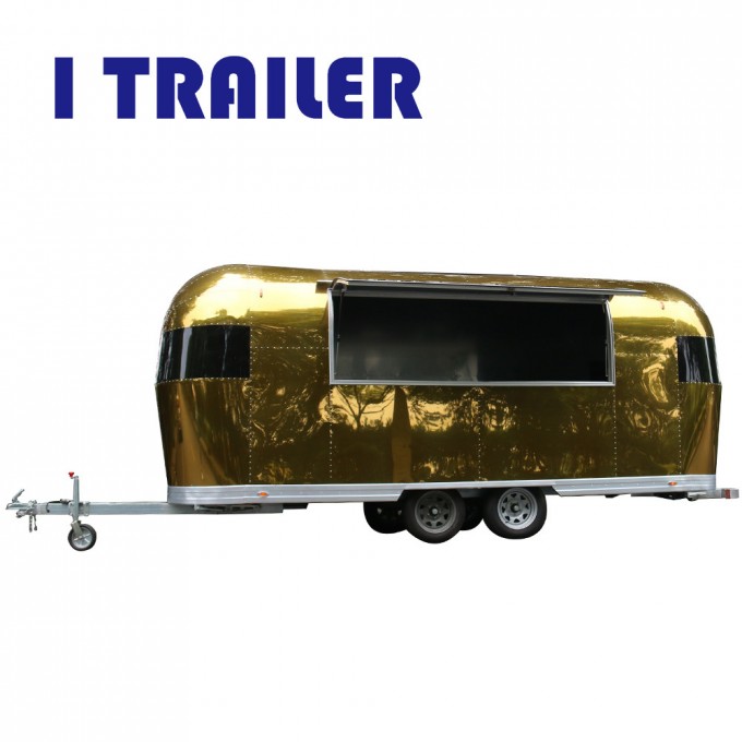 Australia Standard Aluminum Food Van Mobile Coffee Cart for Sale Image1