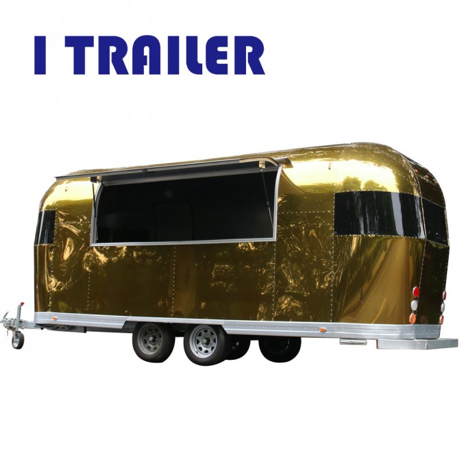 New Zealand Standard Aluminum Box Trailer Vending Food Cart Image1