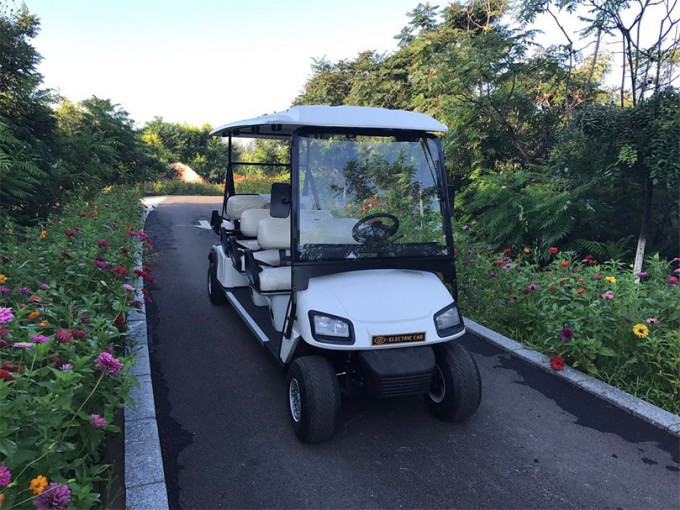 Ce Certificated Battery Operated 6 Seater Electric Aluminum Golf Cart Image1