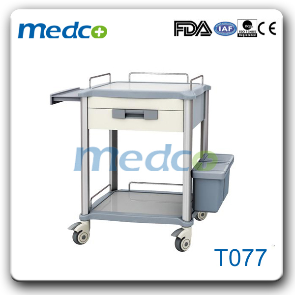 Hospital Multifunction ABS& Aluminium Treatment Trolley with Ce& ISO Image1