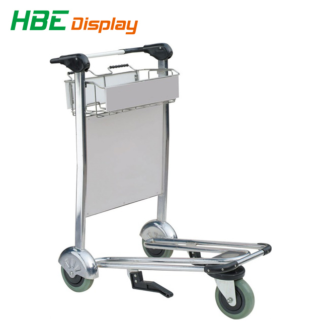 Aluminum Alloy Passenger Baggage Luggage Airport Trolley with Hand Brake Image1