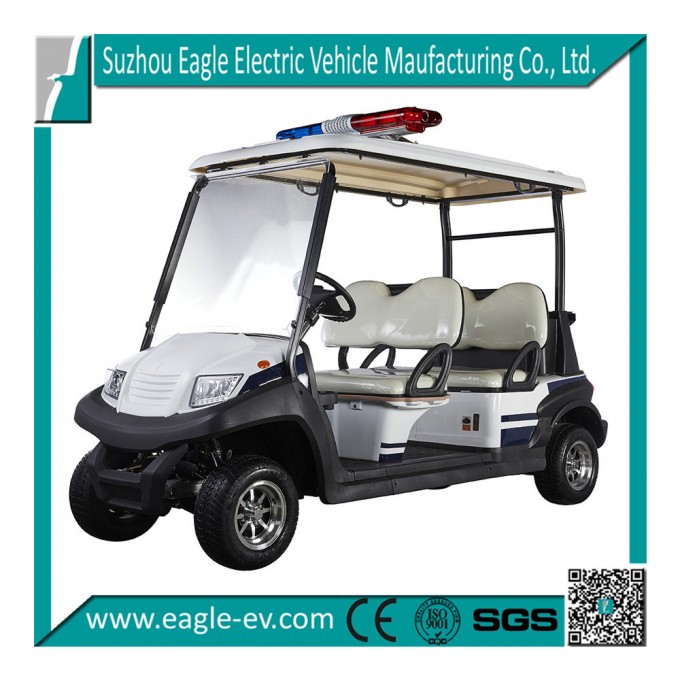 Electric Police Golf Cart for Sale, 4 Seat, New Design, Best Price, with Police Light, Hydraulic Bra Image1