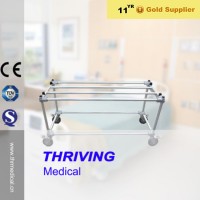 Aluminum Casket Trolley with Six Wheels
