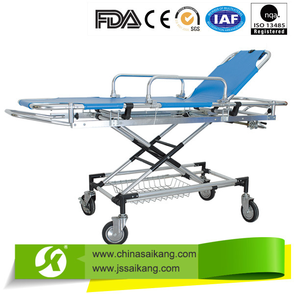 SKB040 (B) Manual Height Adjustment Aluminum Transfer Trolley Image1
