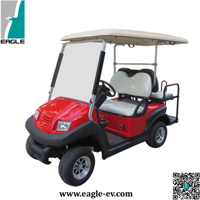 Electric Utility Golf Cart with Rear Flip Flop Seat Image1