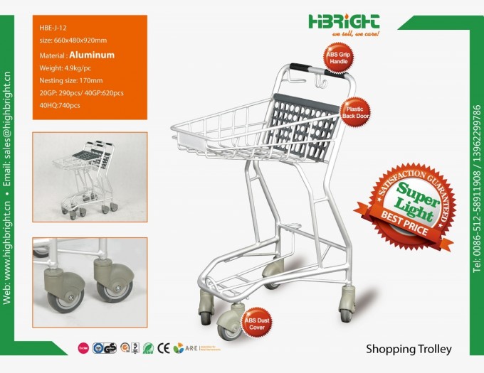 Aluminium Shopping Cart for Convenience Stores and Supermarket Image1