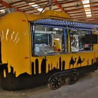 Fiber Glass Donut Machine Food Cart Customized