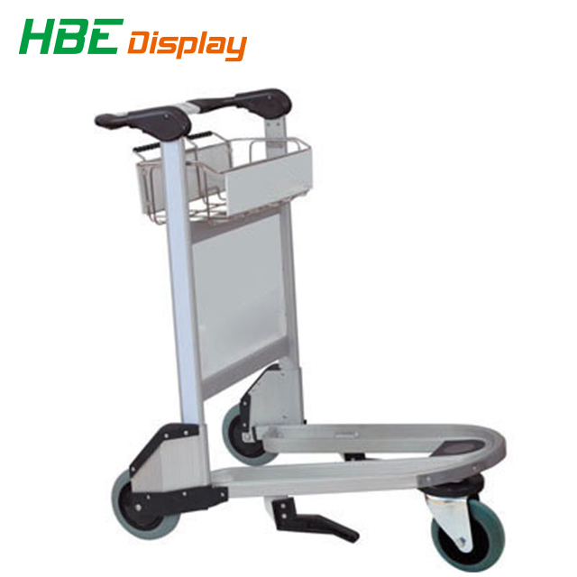 Aluminum Hand Brake Airport Luggage Cart Image1