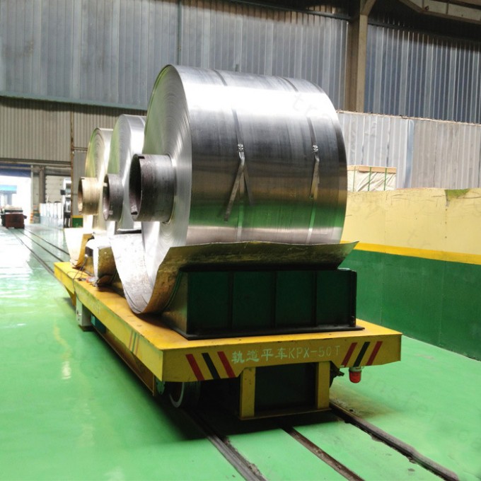 Foundry Plant Use Electric Steerable Transfer Carts for Aluminium Coil Image1