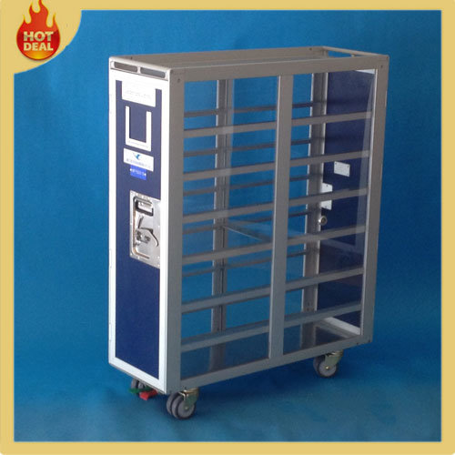 Aluminum Airplane Aircraft Service Trolley with 4 Wheels Image1