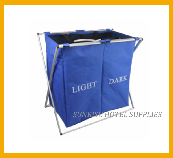 Highly Quality Metal Frame Linen Trolley with 2 Compartments Image1