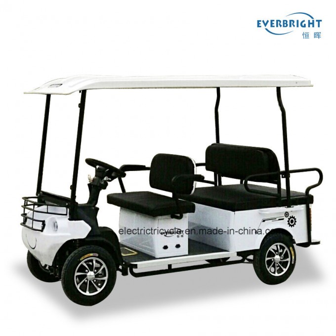 4 Wheel 1200W 6 Seat Electric Sightseeing Golf Cart for Sale Image1