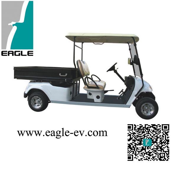 Two Seats Electric Golf Cart with Aluminum Cargo Box Image1
