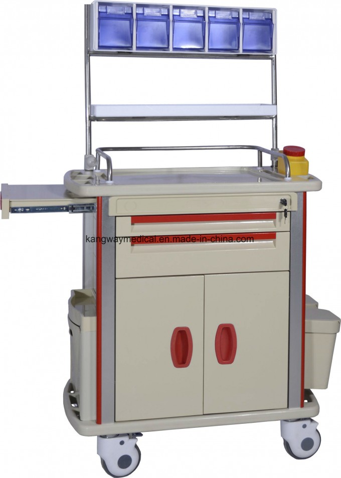 Factory Price ABS First Aid Medical Treatment Trolley Image1