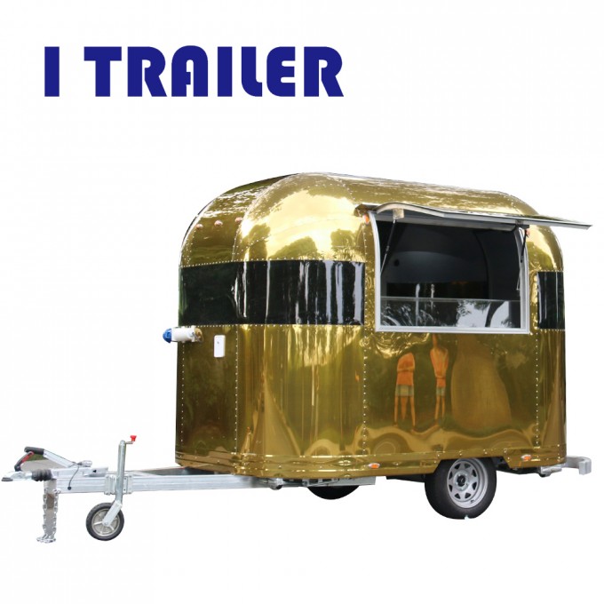 Overseas Aluminum Golden Hot Dog Cart Image1