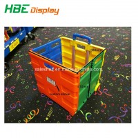 35kgs Foldable Grocery Plastic Shopping Carts