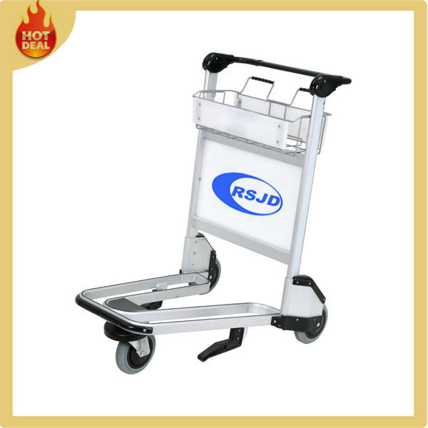 Aluminum Alloy Airport Passenger Baggage Trolley Cart with 3 Wheels Image1