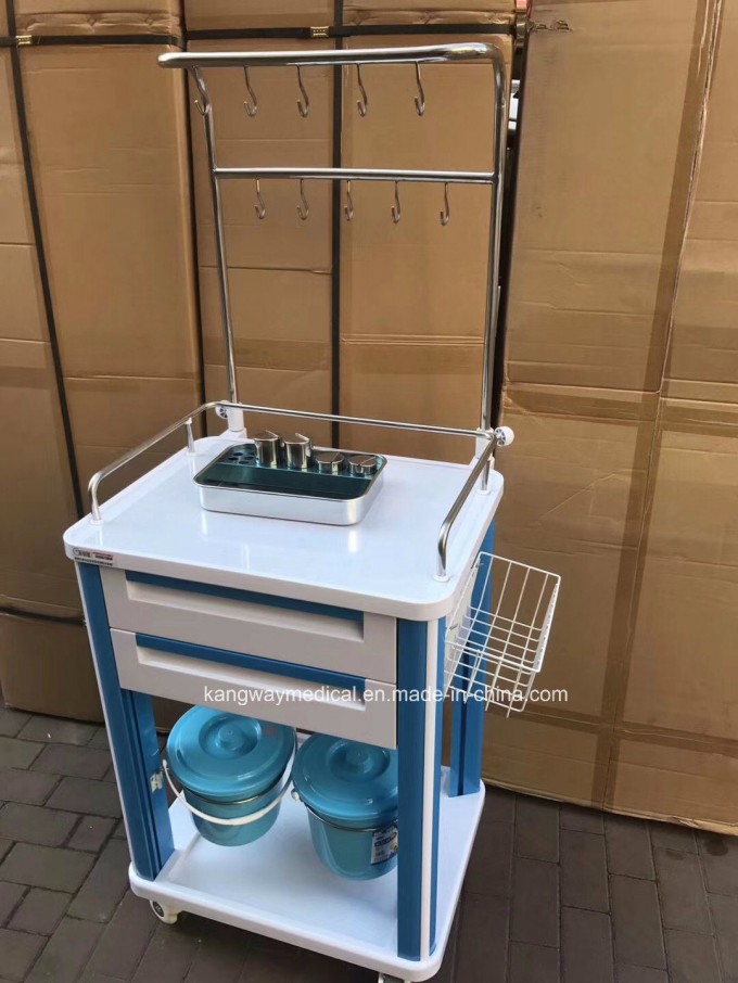 Hospital Furniture Medical Patient Transfusion Trolley Treatment Carts Image1