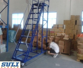 Manufacturer Warehouse Step Ladder Hand Truck for Sale Image1