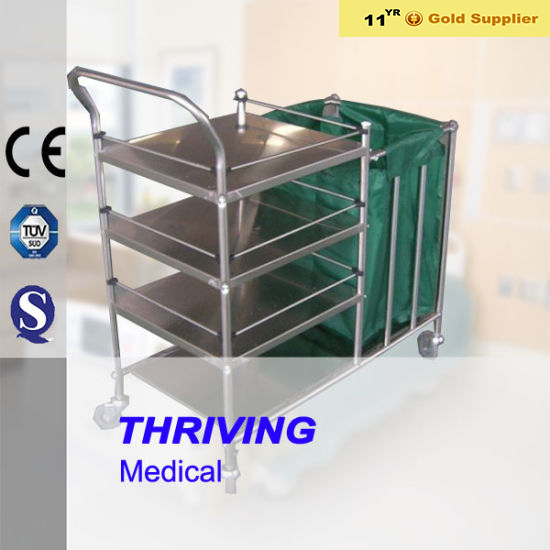 Stainless Steel Hospital Dressing and Instrument Trolley Image1