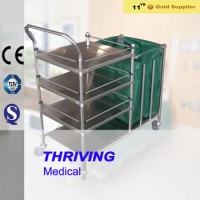Stainless Steel Hospital Dressing and Instrument Trolley