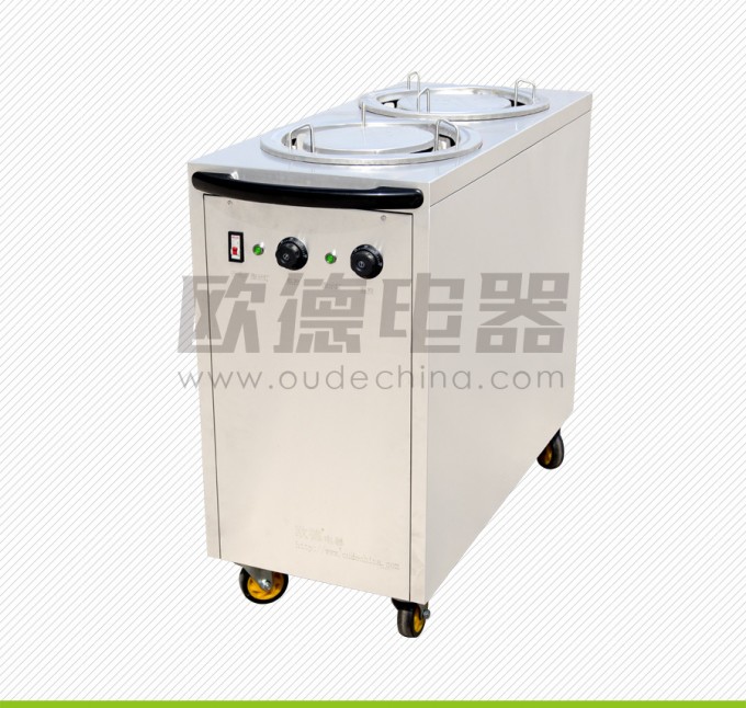 Commercial Kitchen Stainless Steel Double Dish Warmer Cart Image1