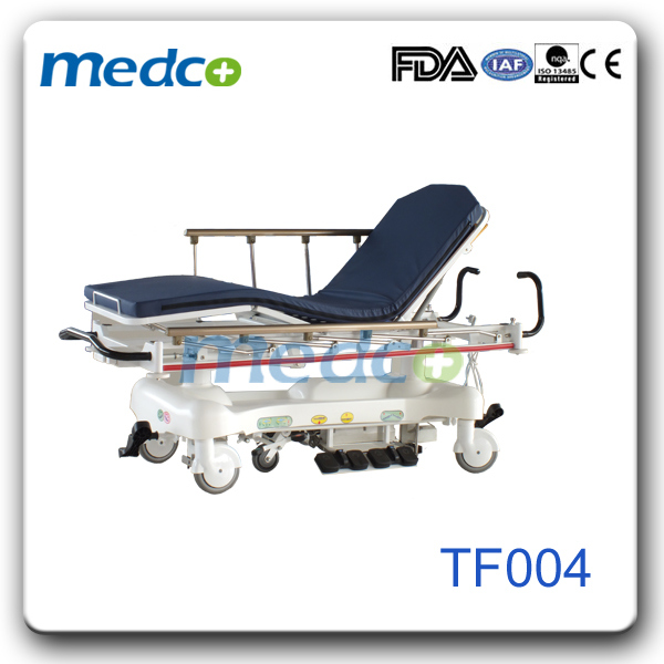 Hospital Stainless Steel Emergency Luxurious Hydraulic Patient Stretcher Trolley Image1
