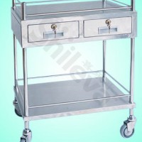 Stainless Steel Treatment Medical Trolley Use for Hospital with Drawers (Slv-C4006)