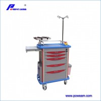Multi-Function Five Drawers Plastic-Steel Columns ABS Emergency Trolley